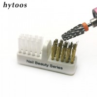 HYTOOS Nail Drill Bit Brush Plastic & Copper Wire Dust Cleaning Brushes Nails Accessories Manicure Tools